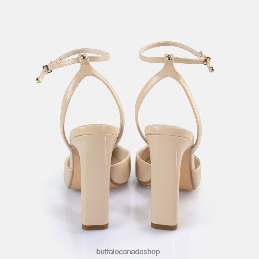 Jolie Vamp Heeled Sandals vegan Beige Buffalo ZL64TZ330 |Sandals