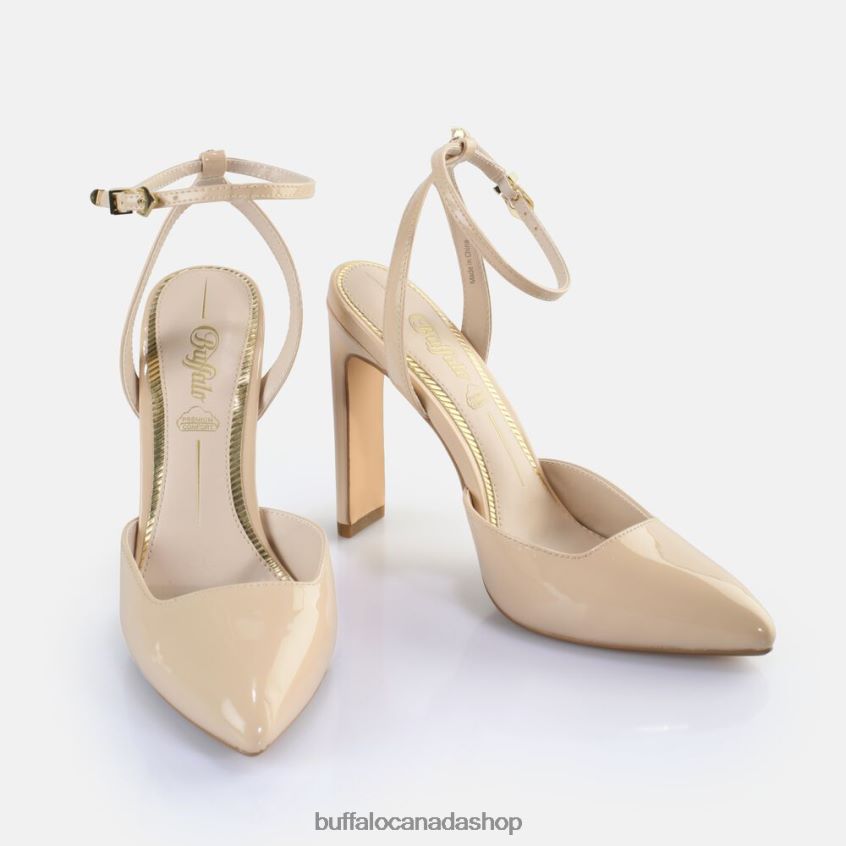 Jolie Vamp Heeled Sandals vegan Beige Buffalo ZL64TZ330 |Sandals