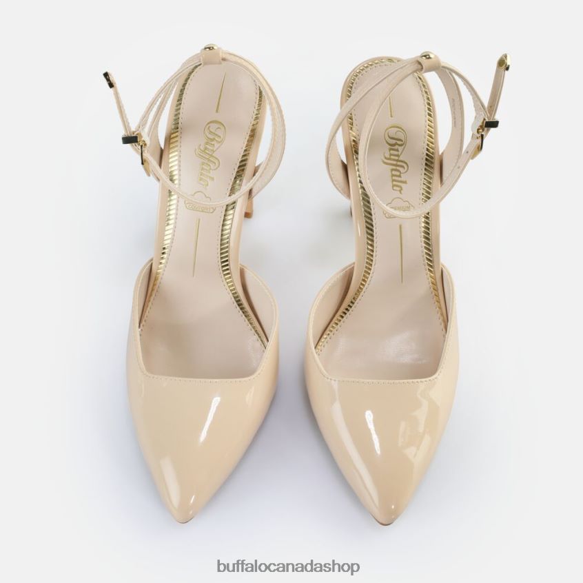 Jolie Vamp Heeled Sandals vegan Beige Buffalo ZL64TZ330 |Sandals