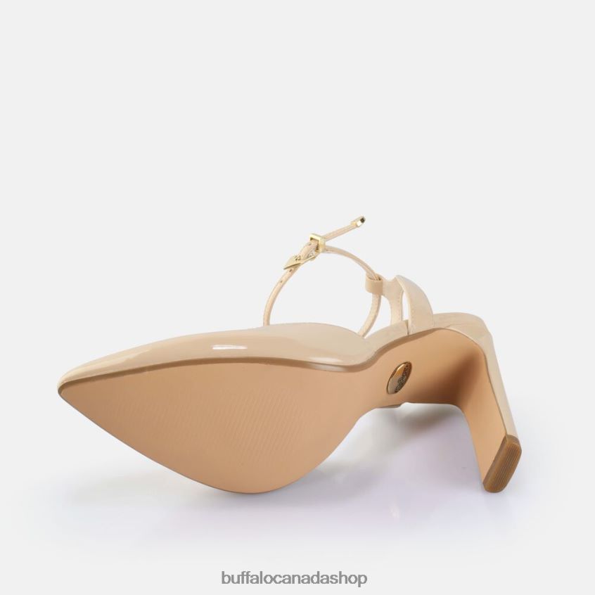 Jolie Vamp Heeled Sandals vegan Beige Buffalo ZL64TZ330 |Sandals