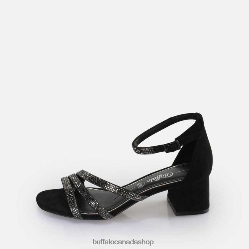 Lilly Glam heeled sandal vegan Black Buffalo ZL64TZ26 |Sandals