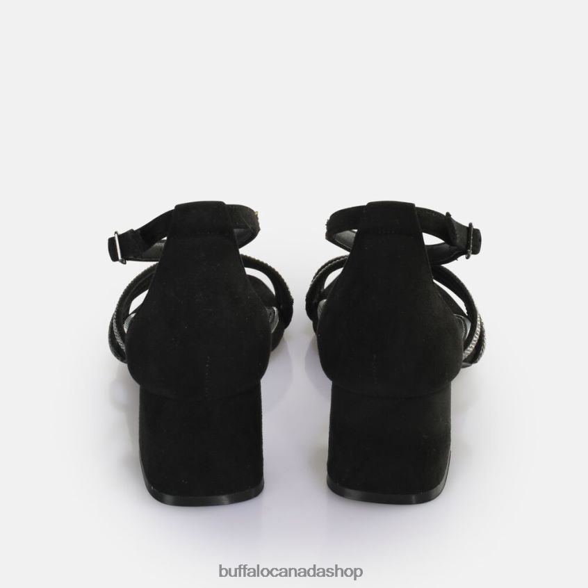 Lilly Glam heeled sandal vegan Black Buffalo ZL64TZ26 |Sandals