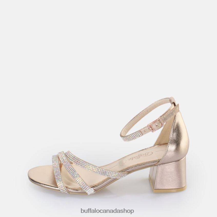 Lilly Glam heeled sandal vegan Rose Gold Buffalo ZL64TZ27 |Sandals