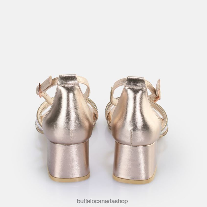 Lilly Glam heeled sandal vegan Rose Gold Buffalo ZL64TZ27 |Sandals