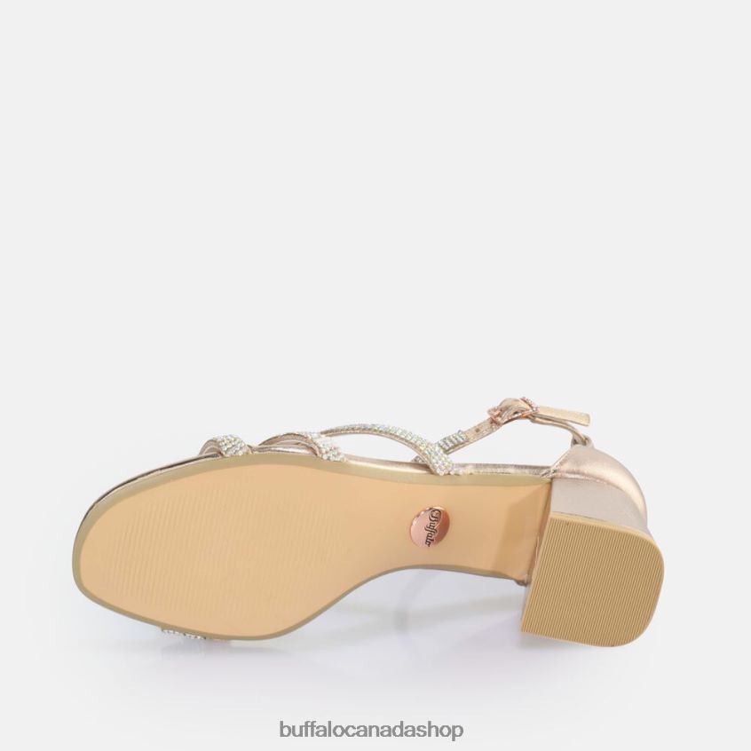 Lilly Glam heeled sandal vegan Rose Gold Buffalo ZL64TZ27 |Sandals