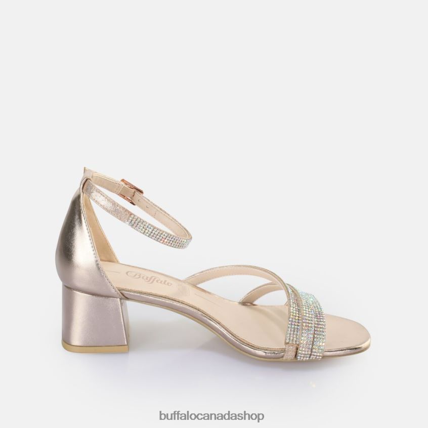 Lilly Glam heeled sandal vegan Rose Gold Buffalo ZL64TZ27 |Sandals