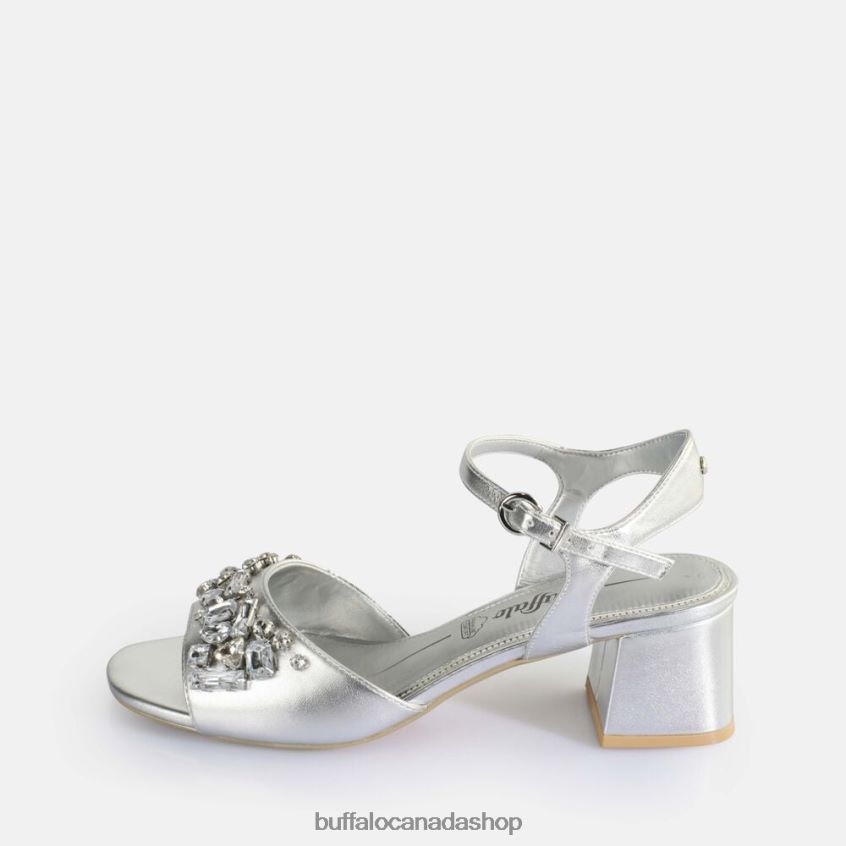 Lilly Ice Heeled Sandals vegan Silver Buffalo ZL64TZ503 |Sandals