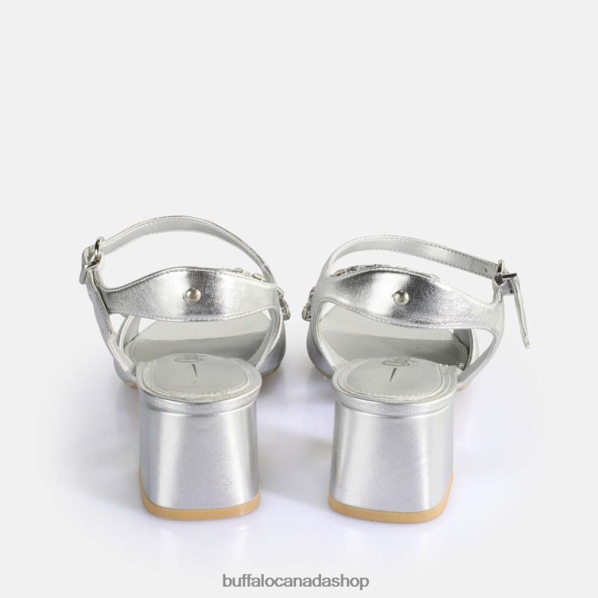 Lilly Ice Heeled Sandals vegan Silver Buffalo ZL64TZ503 |Sandals