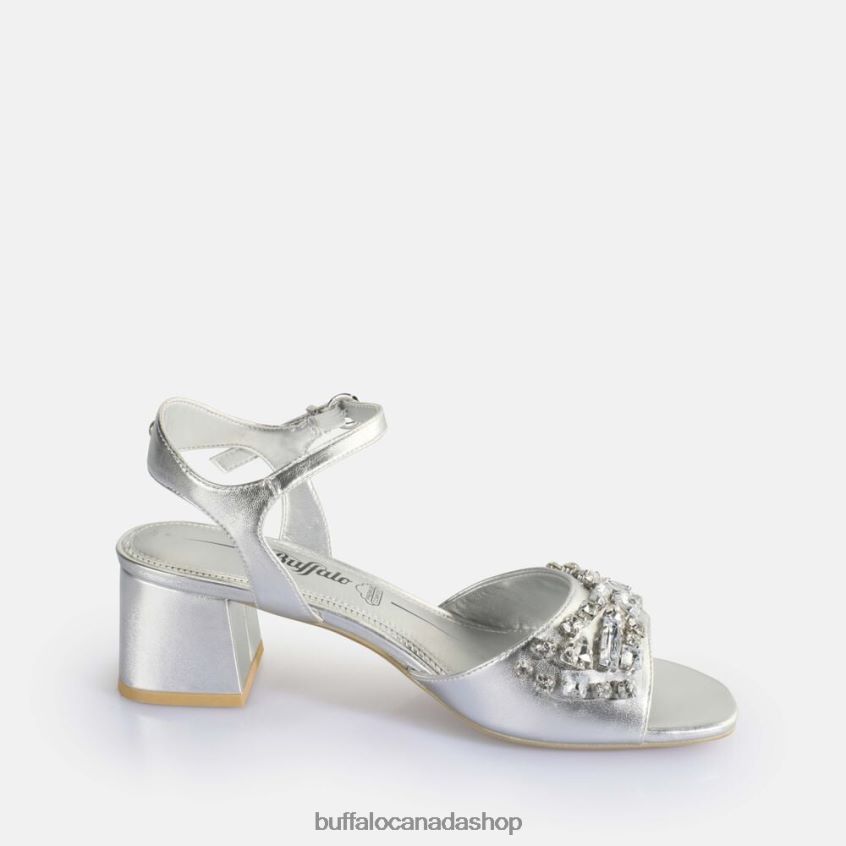 Lilly Ice Heeled Sandals vegan Silver Buffalo ZL64TZ503 |Sandals