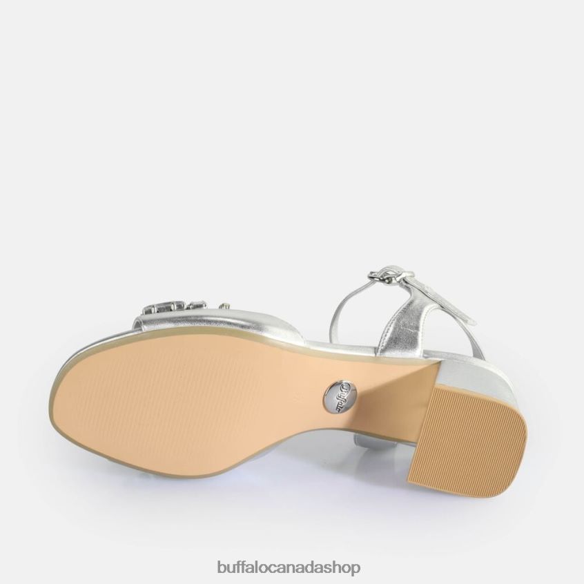 Lilly Ice Heeled Sandals vegan Silver Buffalo ZL64TZ503 |Sandals