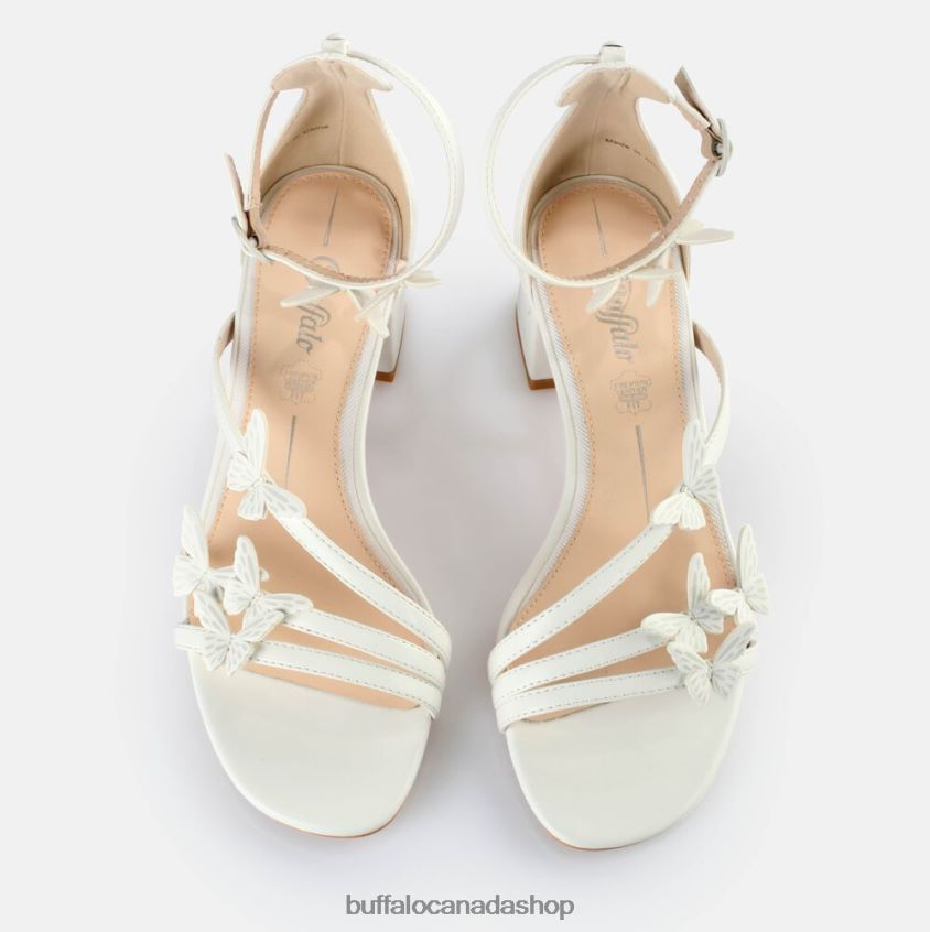 Lucy Butterfly Heeled Sandals White Buffalo ZL64TZ646 |Sandals