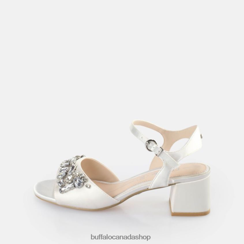 Lucy Ice Heeled Sandals Ivory Buffalo ZL64TZ454 |Sandals