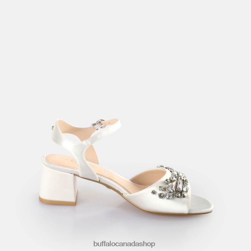 Lucy Ice Heeled Sandals Ivory Buffalo ZL64TZ454 |Sandals