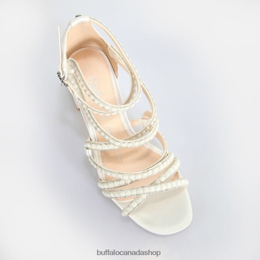 Lucy Shine Heeled Sandals Ivory Buffalo ZL64TZ280 |Sandals