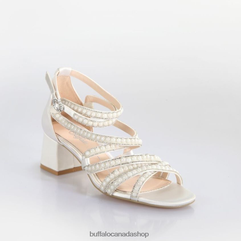 Lucy Shine Heeled Sandals Ivory Buffalo ZL64TZ280 |Sandals