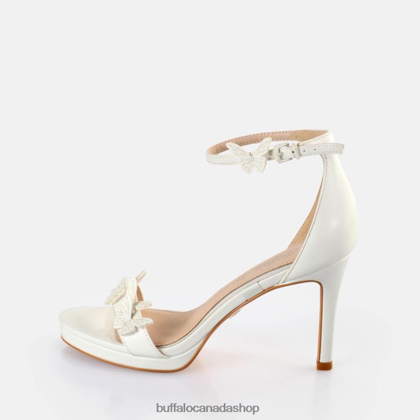 Mary Butterfly Heeled Sandals White Buffalo ZL64TZ278 |Sandals