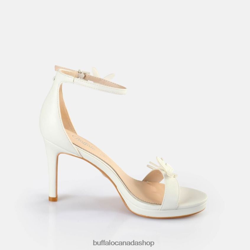 Mary Butterfly Heeled Sandals White Buffalo ZL64TZ278 |Sandals
