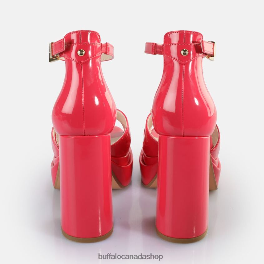May Cross Heeled Sandals vegan Hot Pink Buffalo ZL64TZ527 |Sandals