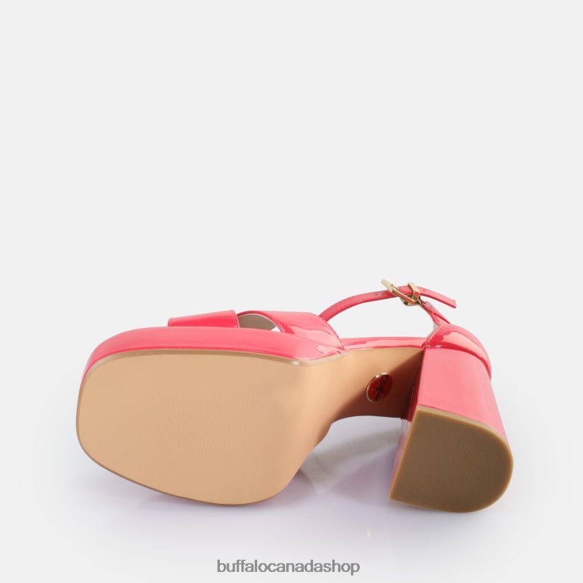 May Cross Heeled Sandals vegan Hot Pink Buffalo ZL64TZ527 |Sandals