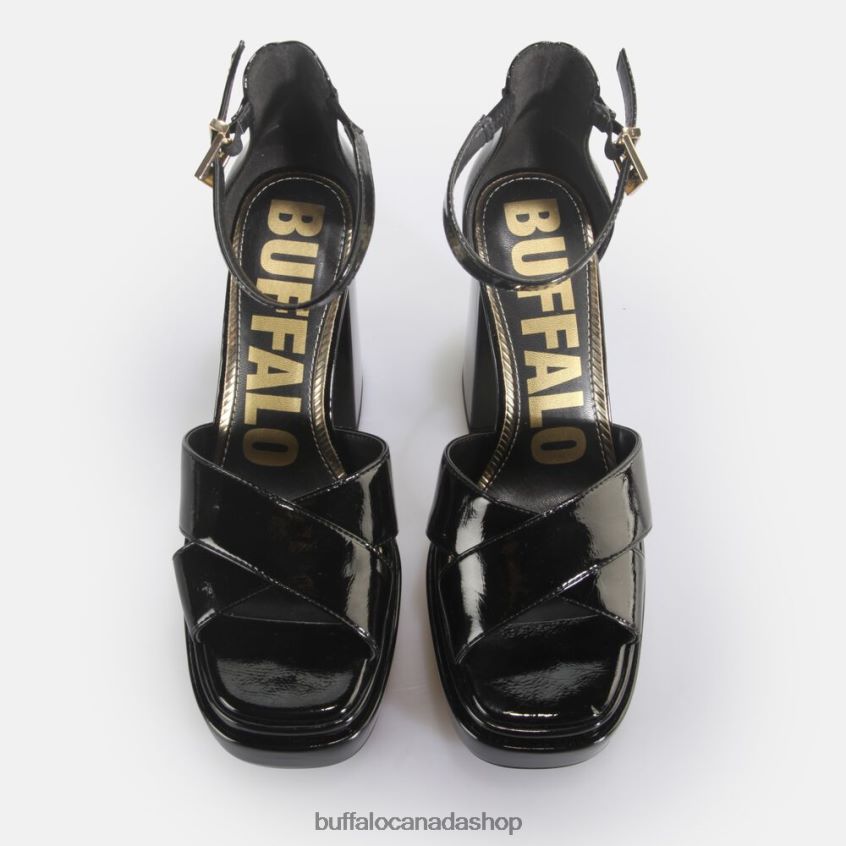 May Cross heeled sandals vegan Black Buffalo ZL64TZ456 |Sandals