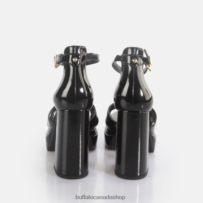 May Cross heeled sandals vegan Black Buffalo ZL64TZ456 |Sandals