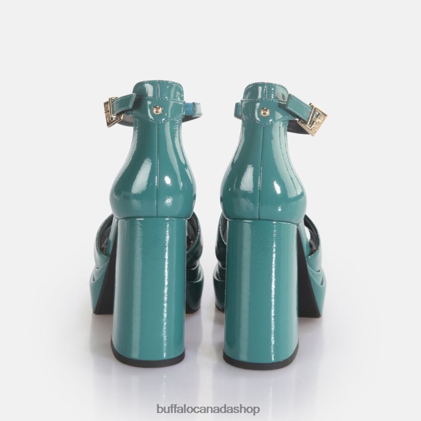 May Cross heeled sandals vegan Petrol Buffalo ZL64TZ455 |Sandals