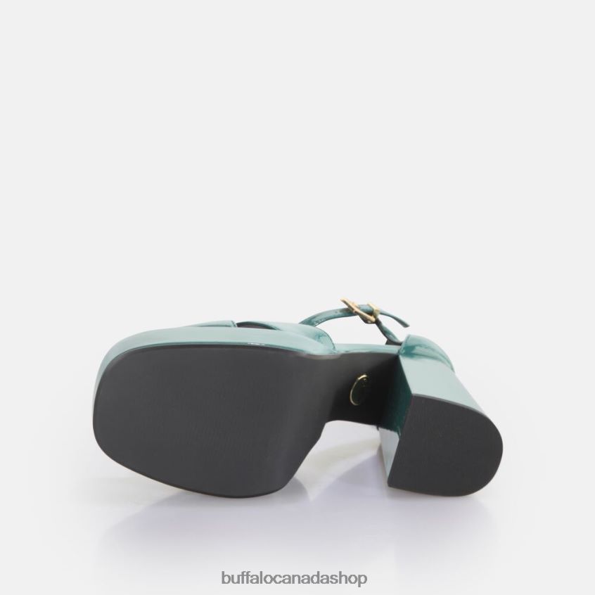 May Cross heeled sandals vegan Petrol Buffalo ZL64TZ455 |Sandals