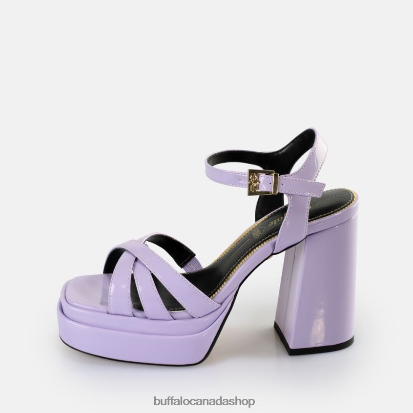 May Donna Heeled Sandals vegan Lavender Buffalo ZL64TZ252 |Sandals