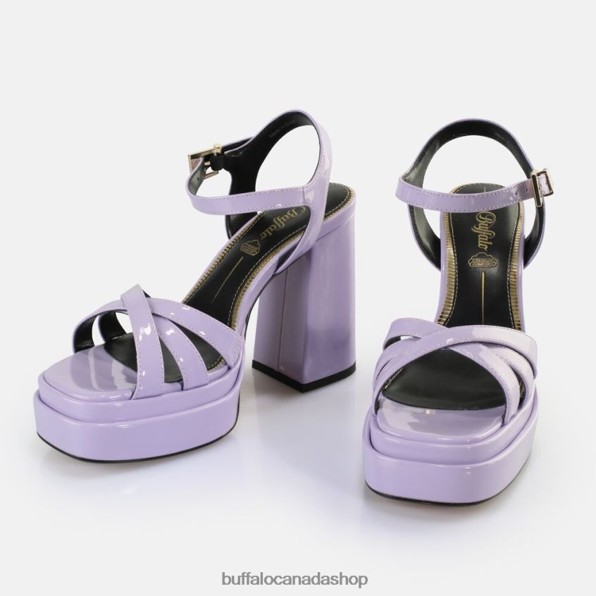 May Donna Heeled Sandals vegan Lavender Buffalo ZL64TZ252 |Sandals