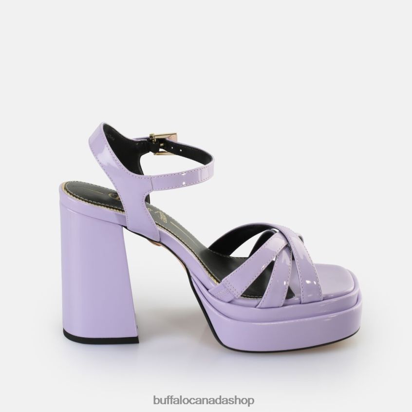 May Donna Heeled Sandals vegan Lavender Buffalo ZL64TZ252 |Sandals