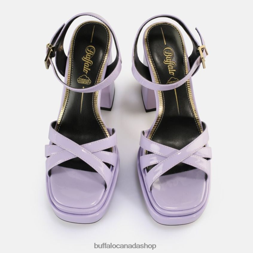 May Donna Heeled Sandals vegan Lavender Buffalo ZL64TZ252 |Sandals