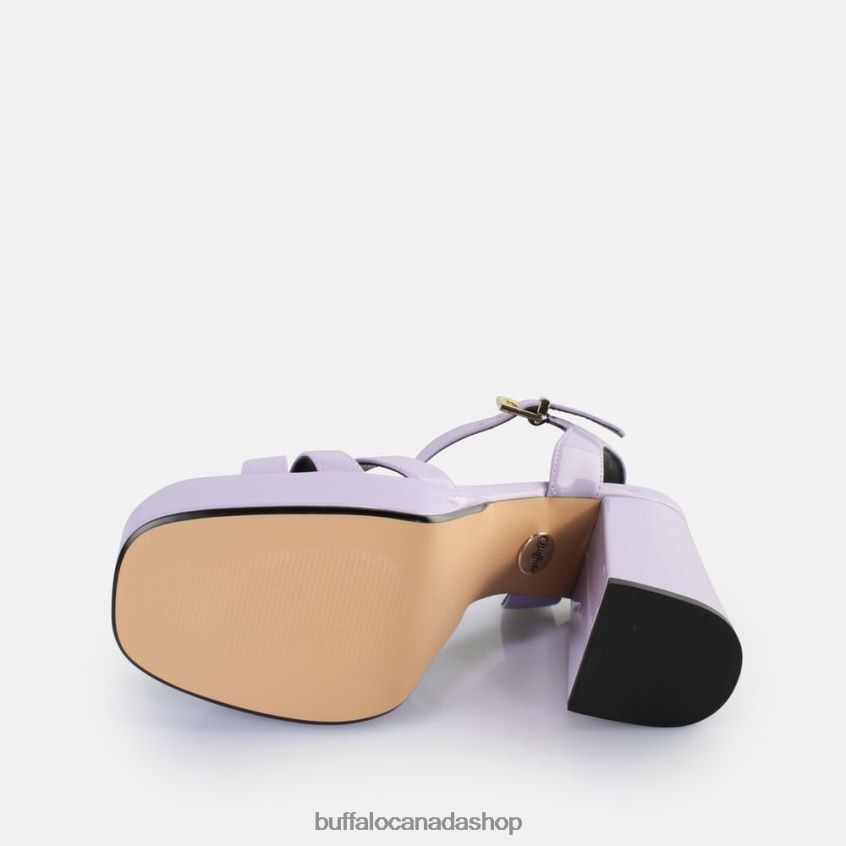 May Donna Heeled Sandals vegan Lavender Buffalo ZL64TZ252 |Sandals