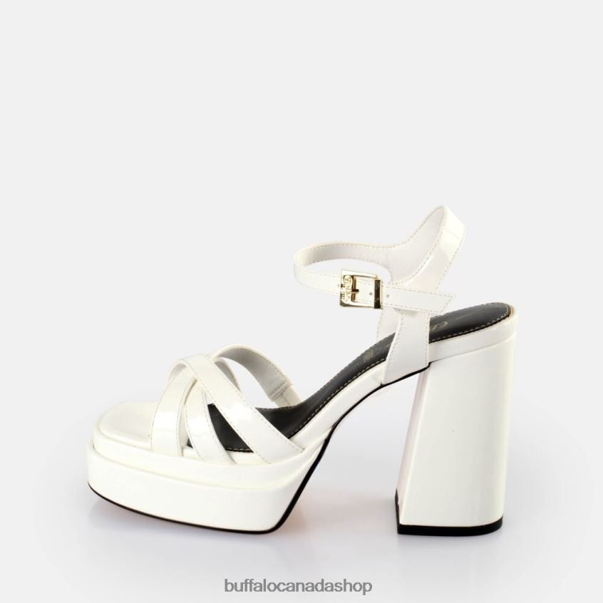 May Donna Heeled Sandals vegan White Buffalo ZL64TZ250 |Sandals