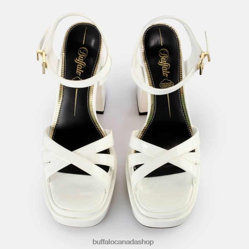 May Donna Heeled Sandals vegan White Buffalo ZL64TZ250 |Sandals