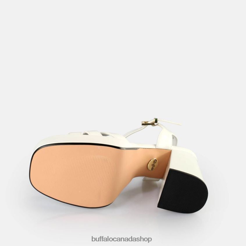 May Donna Heeled Sandals vegan White Buffalo ZL64TZ250 |Sandals