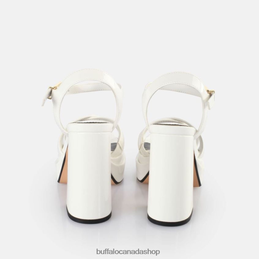 May Donna Heeled Sandals vegan White Buffalo ZL64TZ250 |Sandals