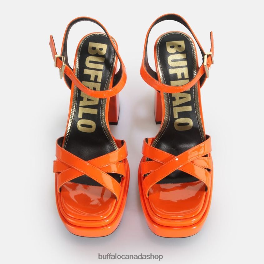 May Donna heeled sandals vegan Orange Buffalo ZL64TZ326 |Sandals
