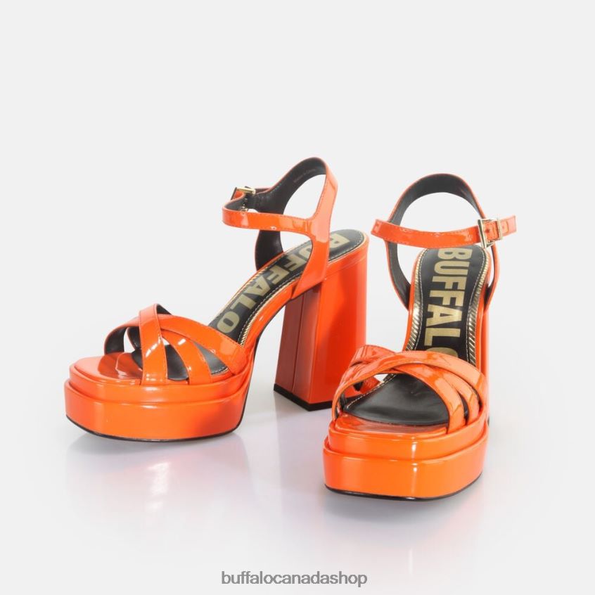 May Donna heeled sandals vegan Orange Buffalo ZL64TZ326 |Sandals