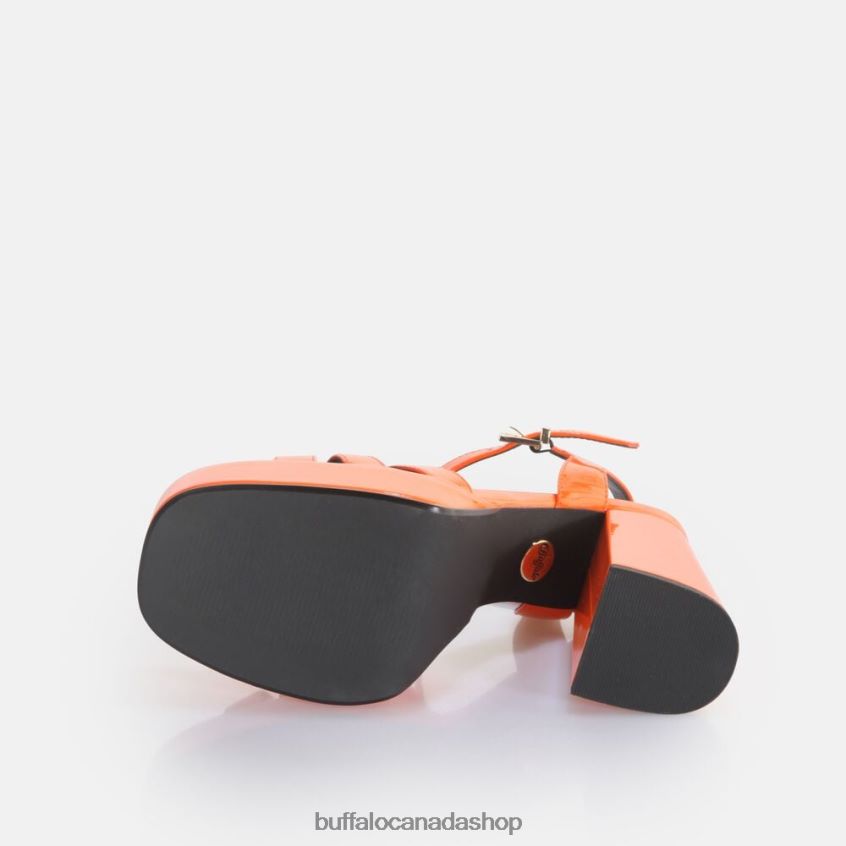 May Donna heeled sandals vegan Orange Buffalo ZL64TZ326 |Sandals