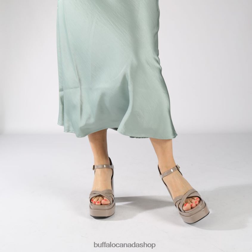 May Donna heeled sandals vegan Taupe Buffalo ZL64TZ325 |Sandals