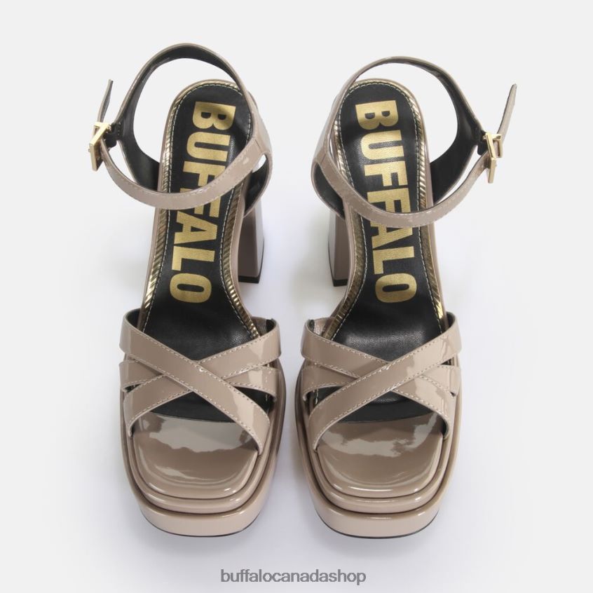 May Donna heeled sandals vegan Taupe Buffalo ZL64TZ325 |Sandals