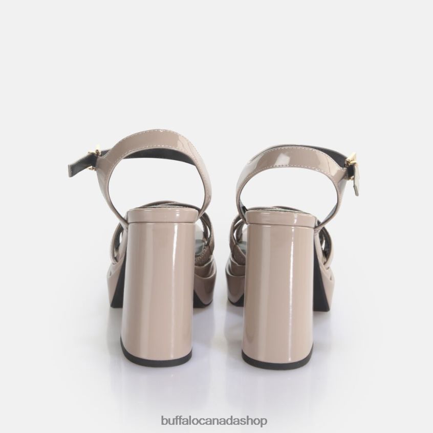 May Donna heeled sandals vegan Taupe Buffalo ZL64TZ325 |Sandals