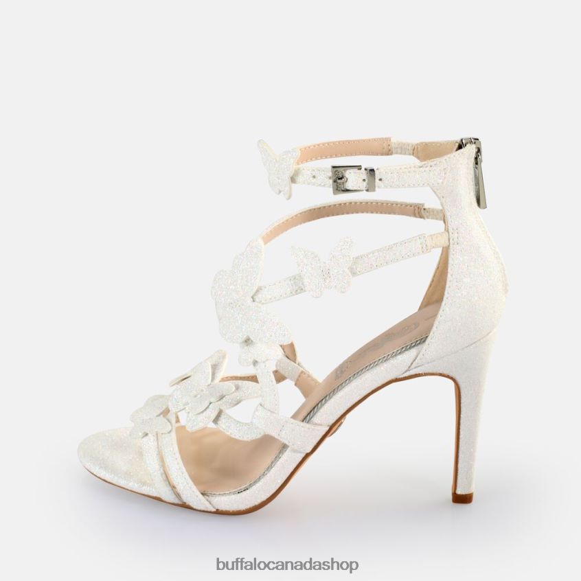 Miranda Butterfly Heeled Sandals vegan White Buffalo ZL64TZ415 |Sandals