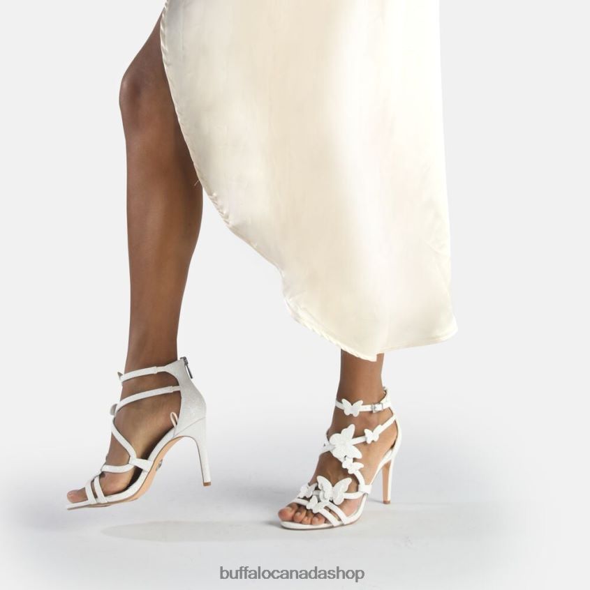 Miranda Butterfly Heeled Sandals vegan White Buffalo ZL64TZ415 |Sandals