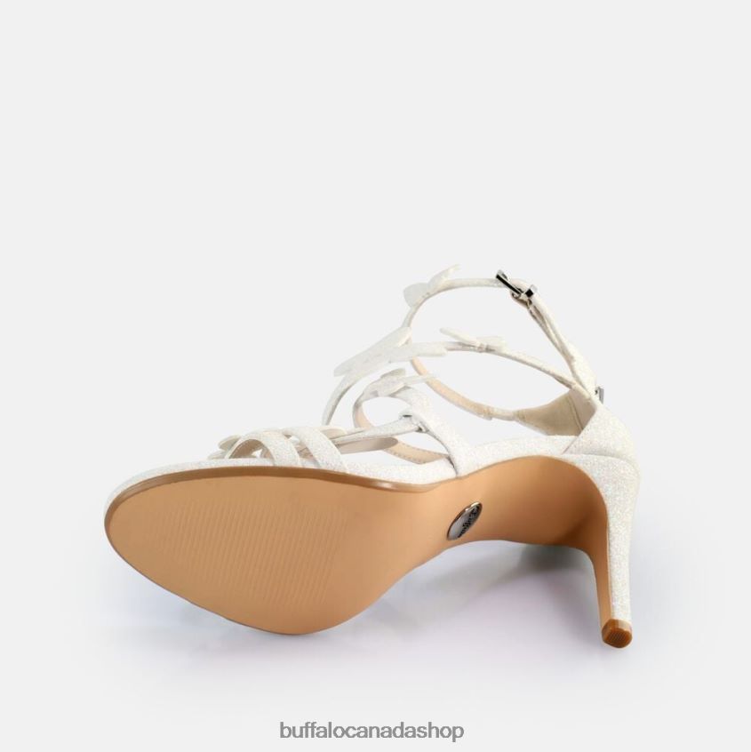 Miranda Butterfly Heeled Sandals vegan White Buffalo ZL64TZ415 |Sandals