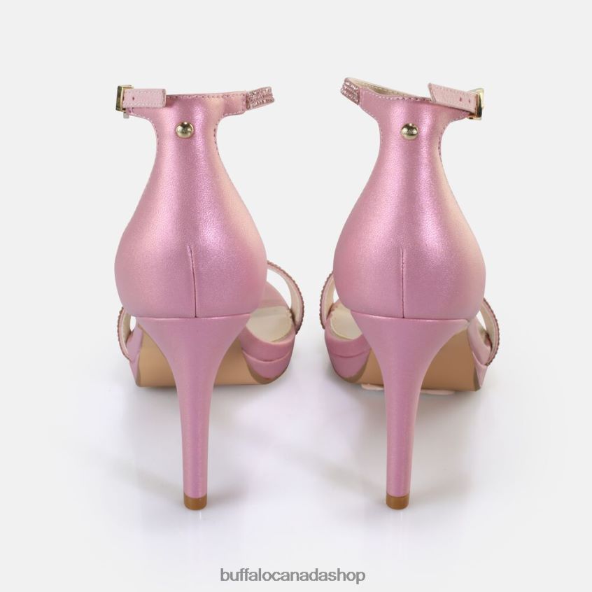 Monroe 2 Heeled Sandals vegan Pink Metallic Buffalo ZL64TZ231 |Sandals
