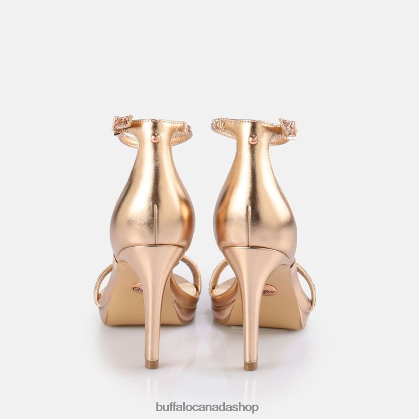 Monroe 2 heeled sandal vegan Copper Buffalo ZL64TZ227 |Sandals