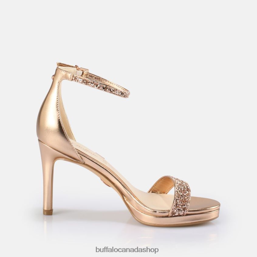 Monroe 2 heeled sandal vegan Copper Buffalo ZL64TZ227 |Sandals