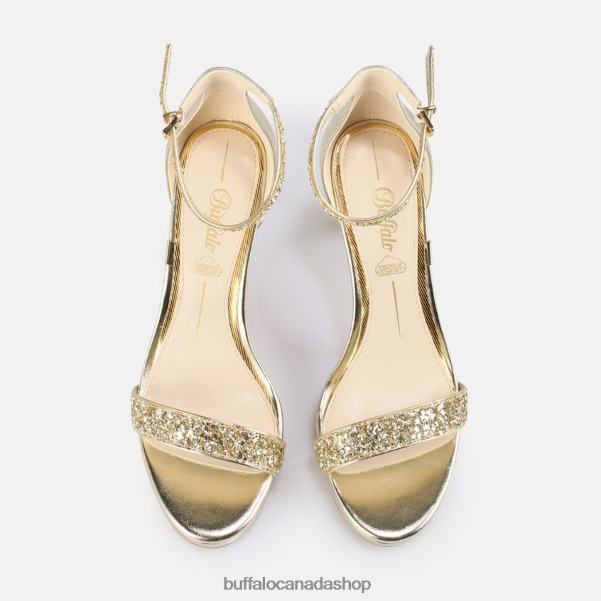 Monroe 2 heeled sandal vegan Gold Buffalo ZL64TZ228 |Sandals