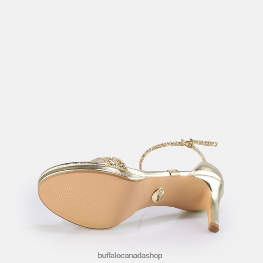 Monroe 2 heeled sandal vegan Gold Buffalo ZL64TZ228 |Sandals